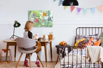 Magnetinė piešimo lenta egzotinių lapų rašto
