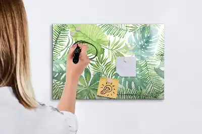 Magnetinė piešimo lenta egzotinių lapų rašto