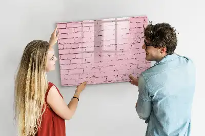 Magnetinė rašymo lenta su plytų sienos raštu