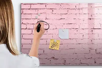 Magnetinė rašymo lenta su plytų sienos raštu