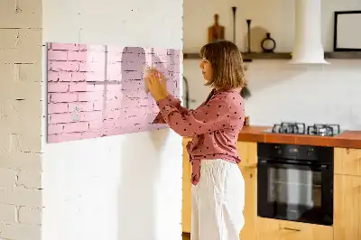 Magnetinė rašymo lenta su plytų sienos raštu