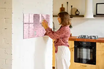 Magnetinė rašymo lenta su plytų sienos raštu