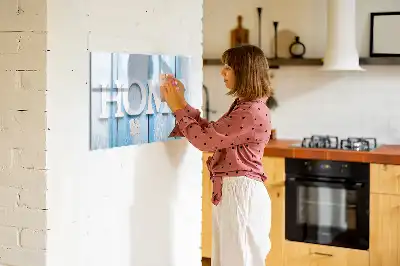 Magnetinė rašymo lenta namų tekstas