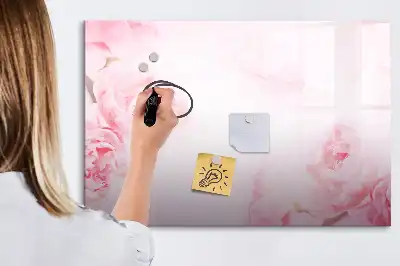 Magnetinė rašymo lenta su žydinčių gėlių motyvu