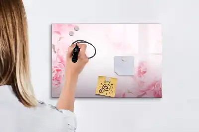 Magnetinė rašymo lenta su žydinčių gėlių motyvu
