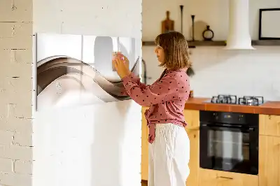 Magnetinė piešimo lenta linijų abstrakcijos dizaino