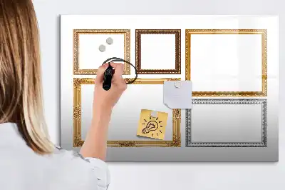 Magnetinė rašymo lenta auksiniu rėmeliu