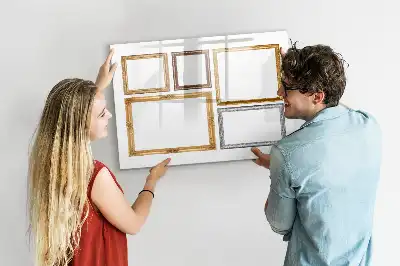 Magnetinė rašymo lenta auksiniu rėmeliu