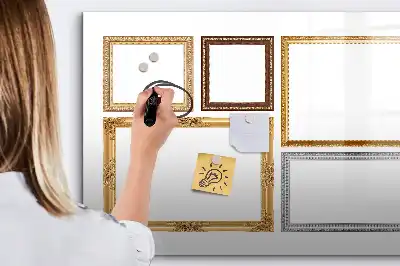 Magnetinė rašymo lenta auksiniu rėmeliu