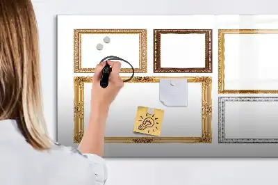 Magnetinė rašymo lenta auksiniu rėmeliu