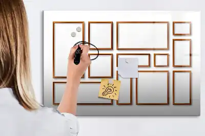 Magnetinė piešimo lenta su mediniu rėmeliu
