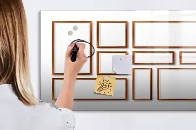 Magnetinė piešimo lenta su mediniu rėmeliu