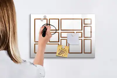 Magnetinė piešimo lenta su mediniu rėmeliu