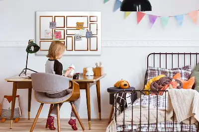 Magnetinė piešimo lenta su mediniu rėmeliu