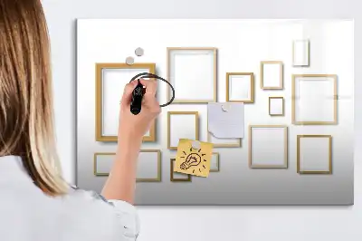 Magnetinė rašymo lenta su mediniais rėmeliais