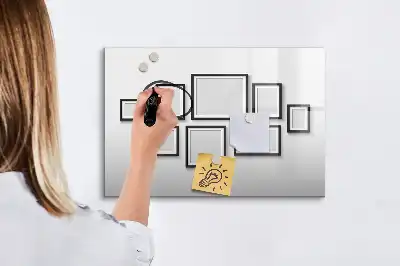 Magnetinė piešimo lenta su juodu rėmeliu