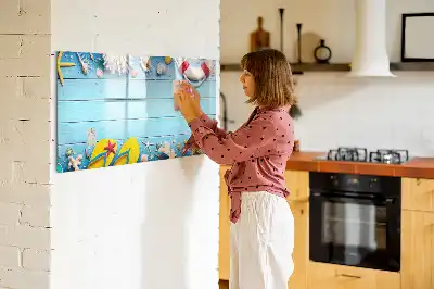 Magnetinė rašymo lenta paplūdimio atributų dizaino
