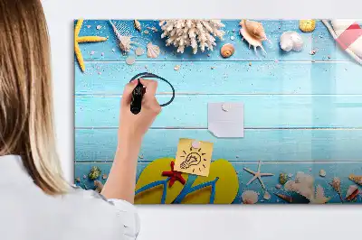 Magnetinė rašymo lenta paplūdimio atributų dizaino