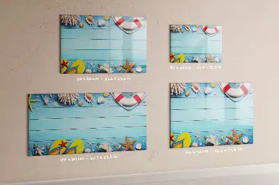 Magnetinė rašymo lenta paplūdimio atributų dizaino