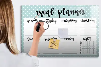 Magnetinė rašymo lenta valgiaraščio planuoklis