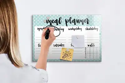 Magnetinė rašymo lenta valgiaraščio planuoklis