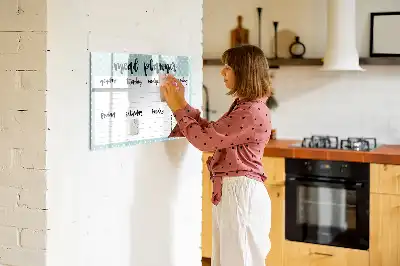 Magnetinė rašymo lenta valgiaraščio planuoklis