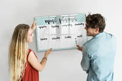 Magnetinė rašymo lenta valgiaraščio planuoklis