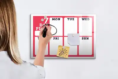 Magnetinė rašymo lenta su savaitės planuote