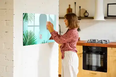 Magnetinė piešimo lenta su palmės lapų raštu