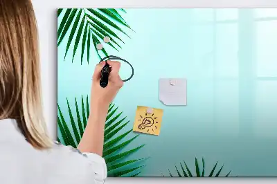 Magnetinė piešimo lenta su palmės lapų raštu