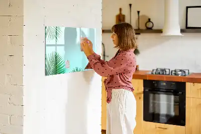 Magnetinė piešimo lenta su palmės lapų raštu