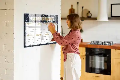Magnetinė rašymo lenta žvaigždėtas valgiaraščio planuoklis