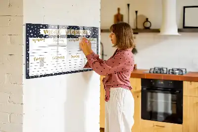 Magnetinė rašymo lenta žvaigždėtas valgiaraščio planuoklis
