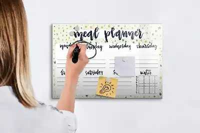 Magnetinė piešimo lenta su žvaigždėtu savaitės meniu