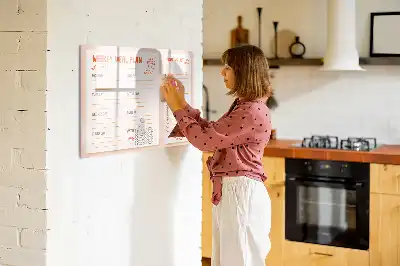 Magnetinė piešimo lenta retro stiliaus valgiaraščio planuoklis