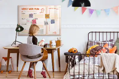 Magnetinė piešimo lenta retro stiliaus valgiaraščio planuoklis