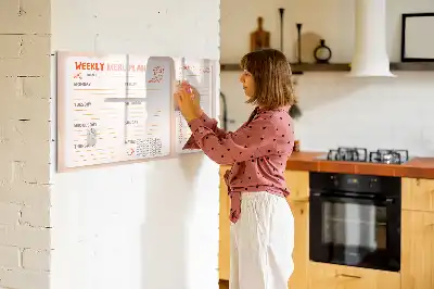 Magnetinė piešimo lenta retro stiliaus valgiaraščio planuoklis