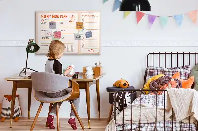 Magnetinė piešimo lenta retro stiliaus valgiaraščio planuoklis