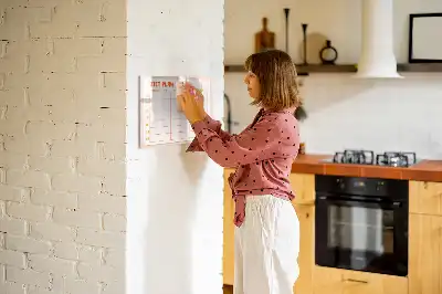 Magnetinė piešimo lenta su savaitės valgiaraščio planuokliu