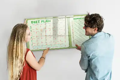 Magnetinė rašymo lenta savaitės meniu planuoklis