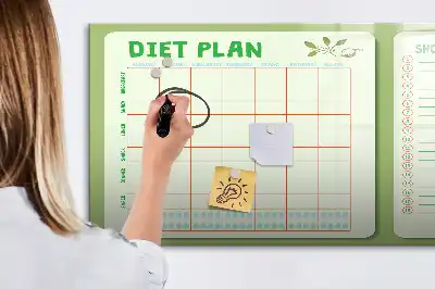Magnetinė rašymo lenta savaitės meniu planuoklis