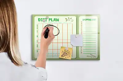Magnetinė rašymo lenta savaitės meniu planuoklis