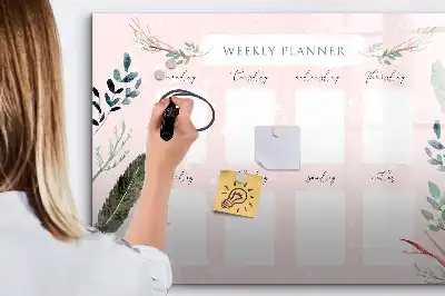 Magnetinė rašymo lenta žavingas savaitės planuoklis