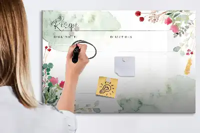 Magnetinė rašymo lenta skirta receptams