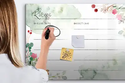 Magnetinė rašymo lenta skirta receptams