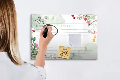 Magnetinė rašymo lenta skirta receptams
