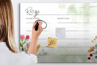 Magnetinė piešimo lenta skirta receptams užsirašyti