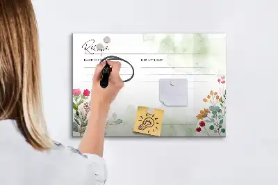 Magnetinė piešimo lenta skirta receptams užsirašyti
