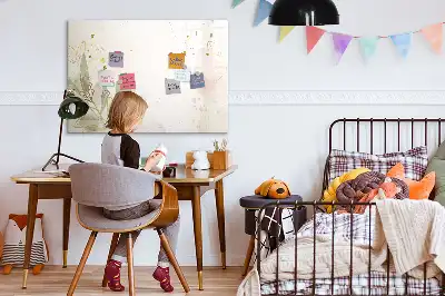 Magnetinė rašymo lenta pastelinės abstrakcijos rašto