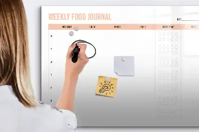 Magnetinė rašymo lenta savaitės valgiaraščio planuoklis
